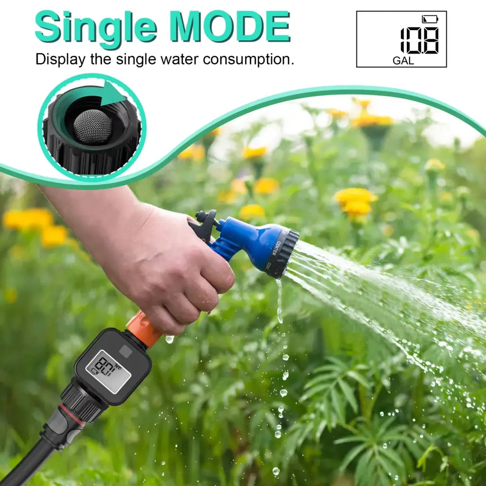 Digital LCD Water Flow Meter for Garden Irrigation (2 models available) - SS