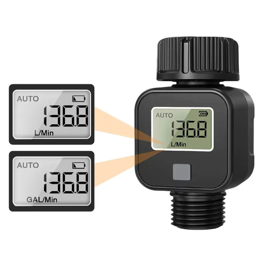 Digital LCD Water Flow Meter for Garden Irrigation (2 models available) - SS