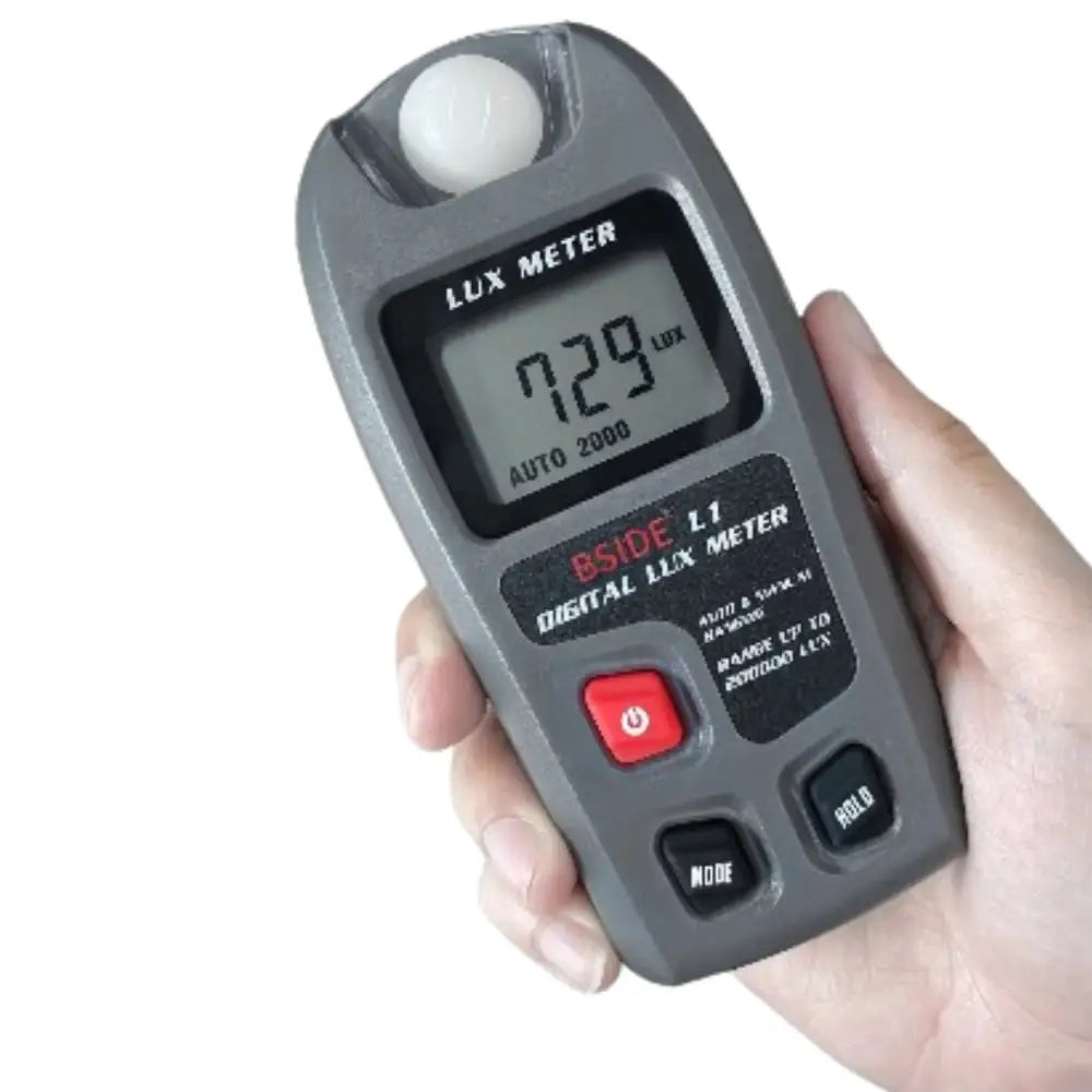 Digital Lux Meter 0–200,000 Lux Light Tester - HBC