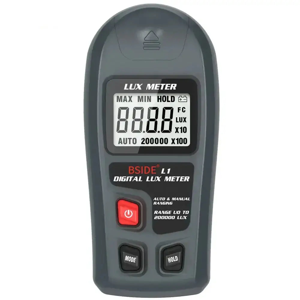 Digital Lux Meter 0–200,000 Lux Light Tester - HBC