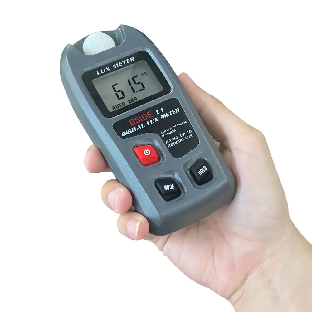 Digital Lux Meter 0–200,000 Lux Light Tester - HBC