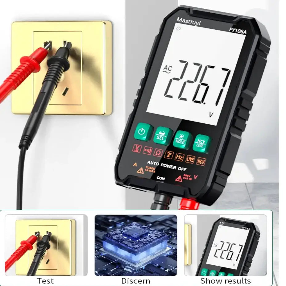 Digital Multimeter 600V AC/DC True RMS Auto-Range Tester (2 models available) - HBC