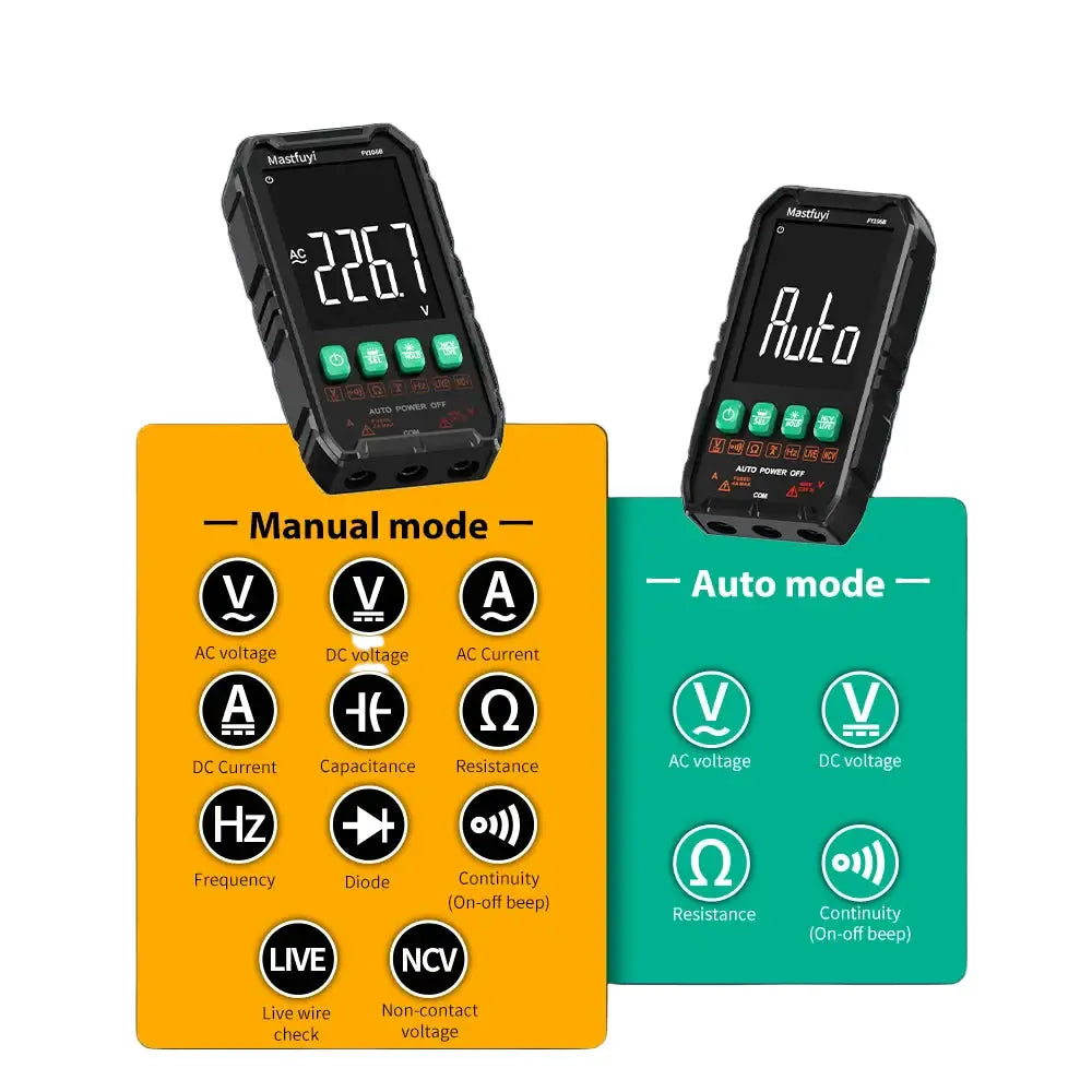 Digital Multimeter 600V AC/DC True RMS Auto-Range Tester (2 models available) - HBC