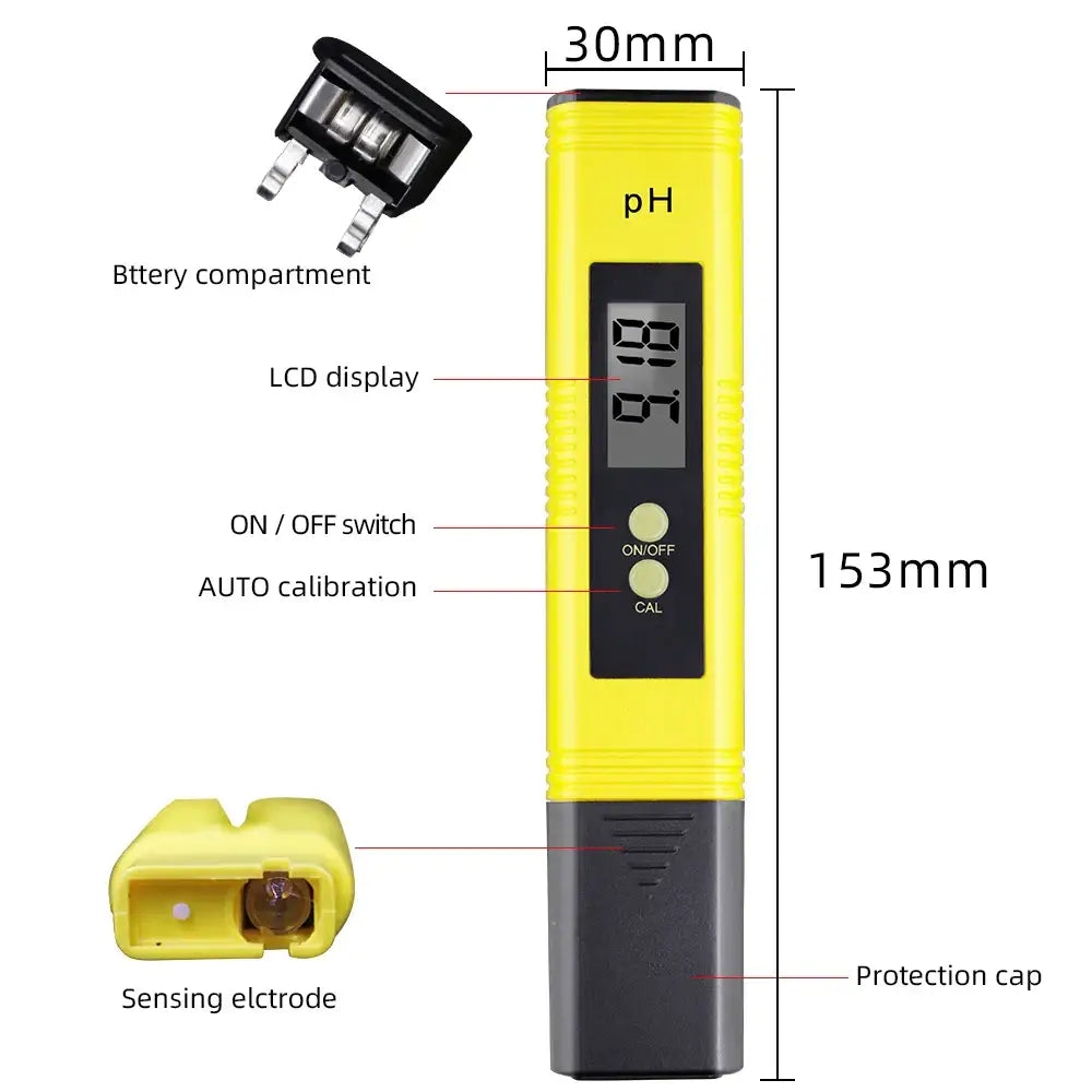 Digital pH & TDS/EC Water Quality Tester - HBC