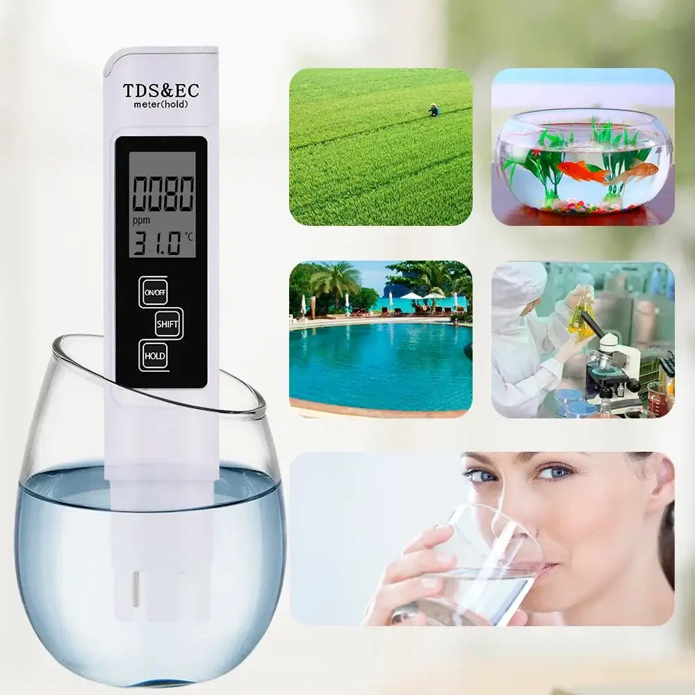Digital pH & TDS/EC Water Quality Tester - HBC