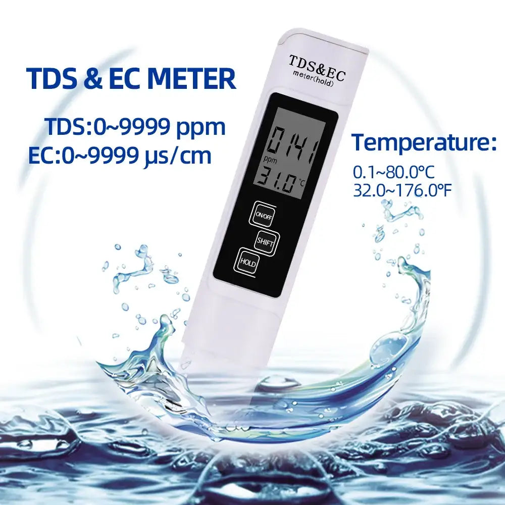Digital pH & TDS/EC Water Quality Tester - HBC