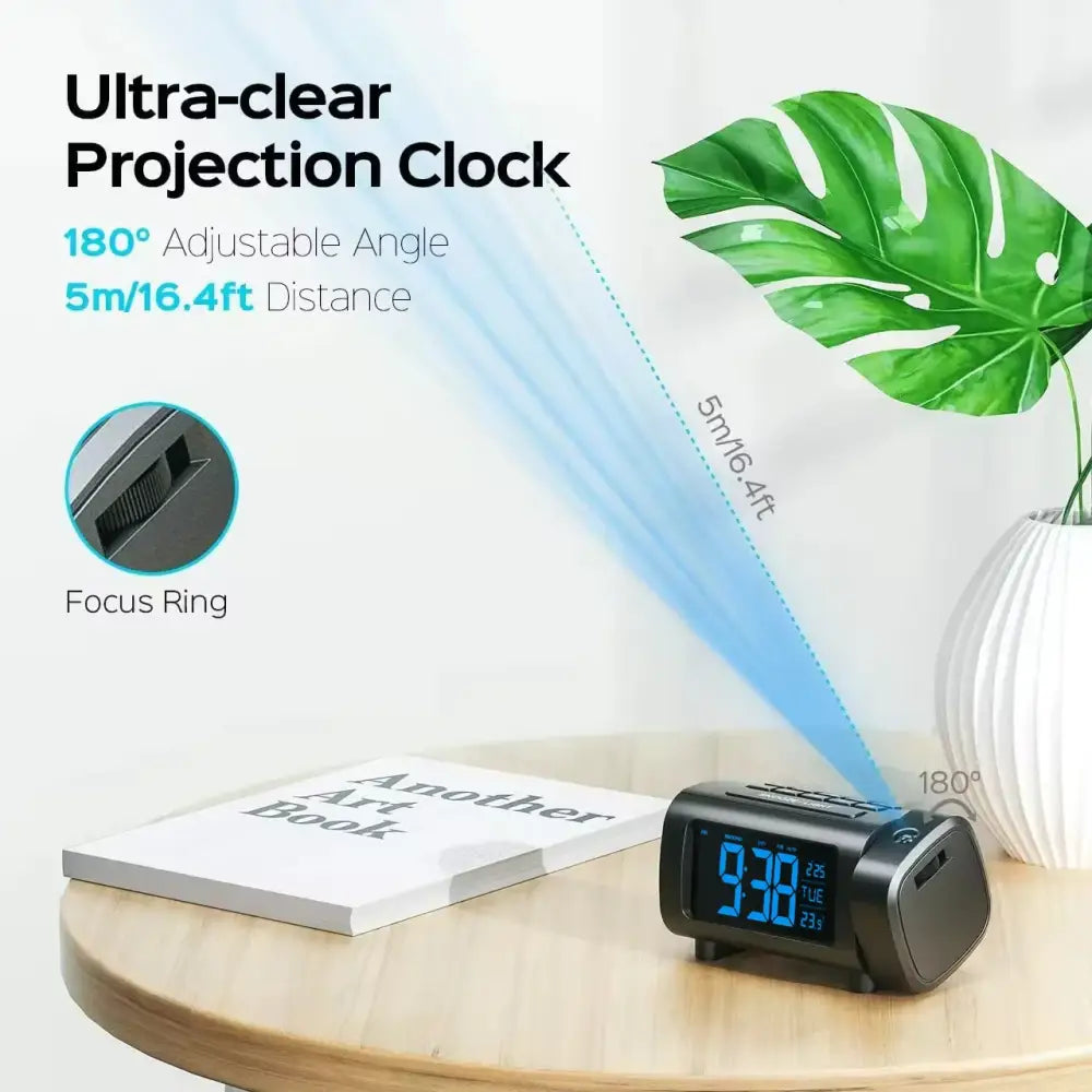 Digital Projection Alarm Clock Radio - HBC