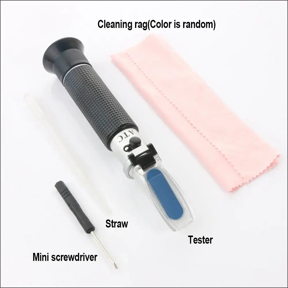 Digital Refractometer 0–80% Brix/Alcohol/Glycol Portable Handheld ATC Meter - HBC