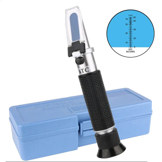 Digital Refractometer 0–80% Brix/Alcohol/Glycol Portable Handheld ATC Meter - HBC