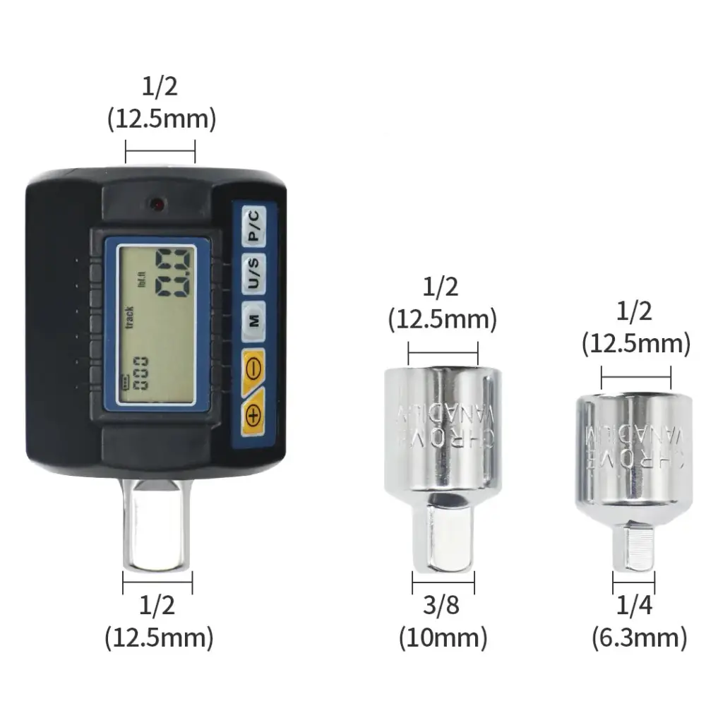 Digital Torque Adapter 1/2″ Drive with 3/8″ & 1/4″ Adapters (different models available) - HBC