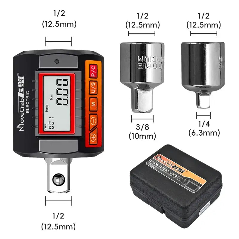 Digital Torque Adapter 1/2″ Drive with 3/8″ & 1/4″ Adapters - HBC
