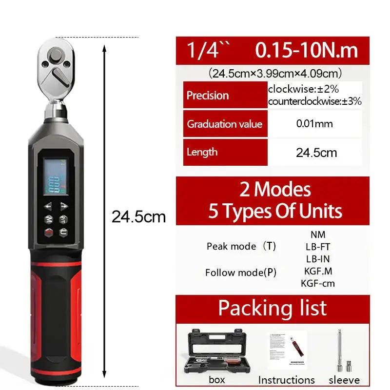 Digital Torque Wrench 0.15–100 N·m with LED & Buzzer Alerts (different models available) - 0.15-10NM / Torque Wrench
