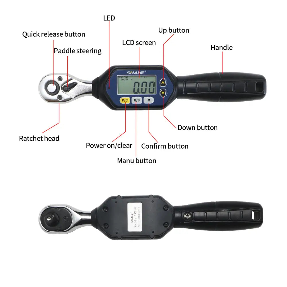 Digital Torque Wrench (1/4″ 3/8″ 1/2″) (different models available) - HBC