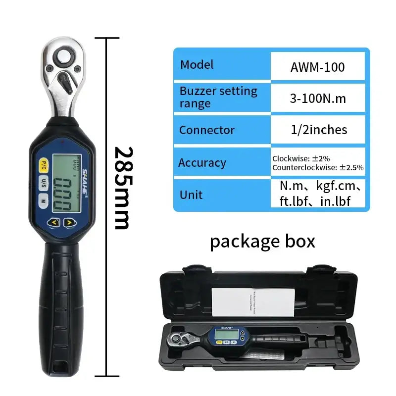 Digital Torque Wrench (1/4″ 3/8″ 1/2″) (different models available) - AWM-100 / Torque Wrench - HBC