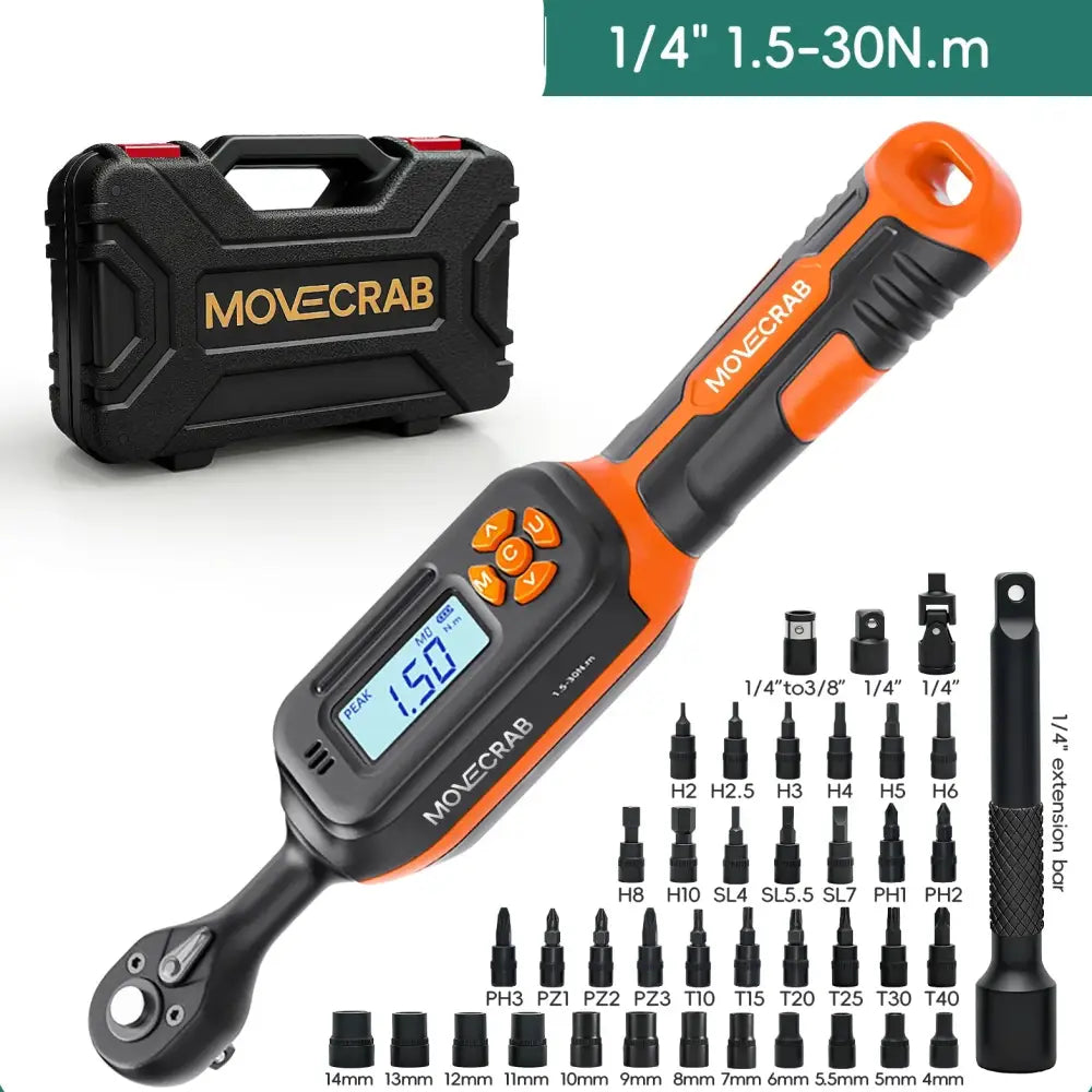 Digital Torque Wrench 1.5–340 N·m (±2% Accuracy) (different models available) - 40-pc-bike-set / Torque Wrench - HBC