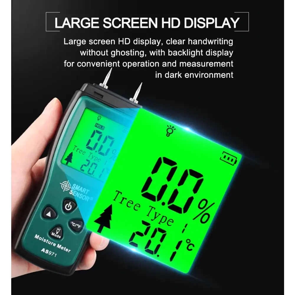 Digital Wood Moisture Meter Timber Damp Detector paper moisture analyzer with Measuring Range 2% ~70%