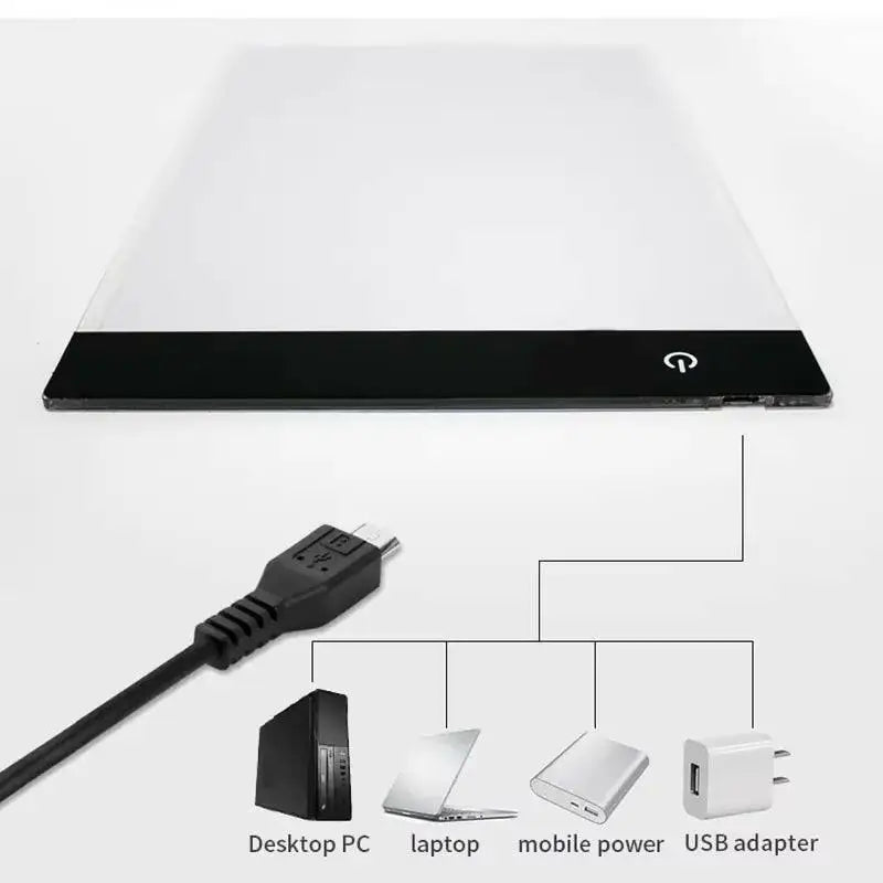 Dimmable LED Drawing and Copy Pad Board for Children - A3/A4/A5 Sizes Educational Creative Gift for Kids