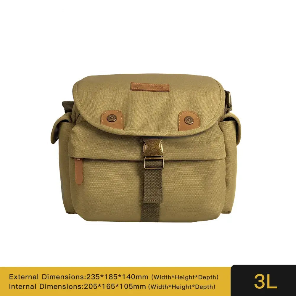 Disekerg Camera Sling Bag 3L/5L Vintage Crossbody Rear Quick‑Access Tripod Strap Luggage Sleeve for DSLR Mirrorless