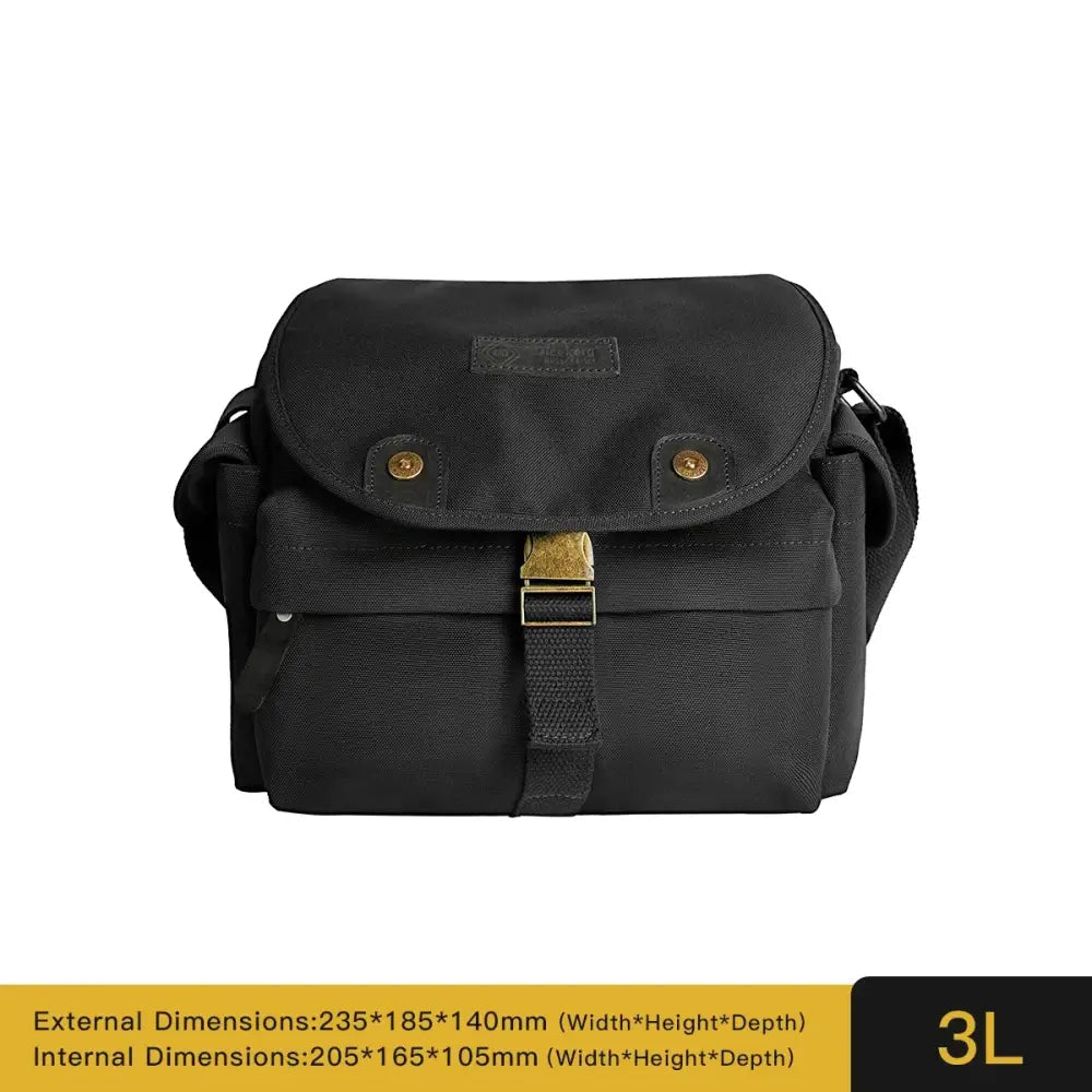 Disekerg Camera Sling Bag 3L/5L Vintage Crossbody Rear Quick‑Access Tripod Strap Luggage Sleeve for DSLR Mirrorless