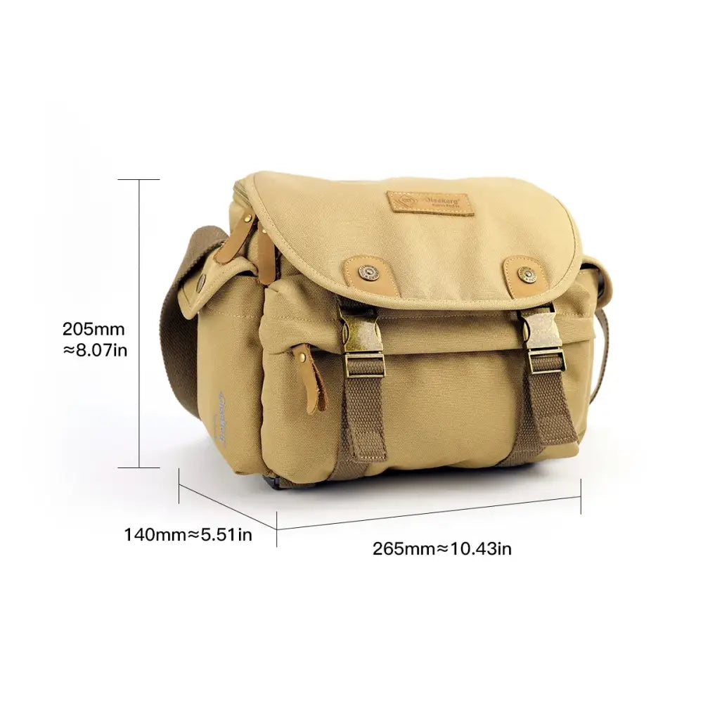 Disekerg Camera Sling Bag 3L/5L Vintage Crossbody Rear Quick‑Access Tripod Strap Luggage Sleeve for DSLR Mirrorless