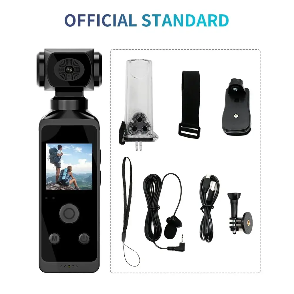 DIXSG 4K 1080P WiFi Full HD Mini Camcorder with 270° Rotation and Waterproof Case for Outdoor Sports Documentation
