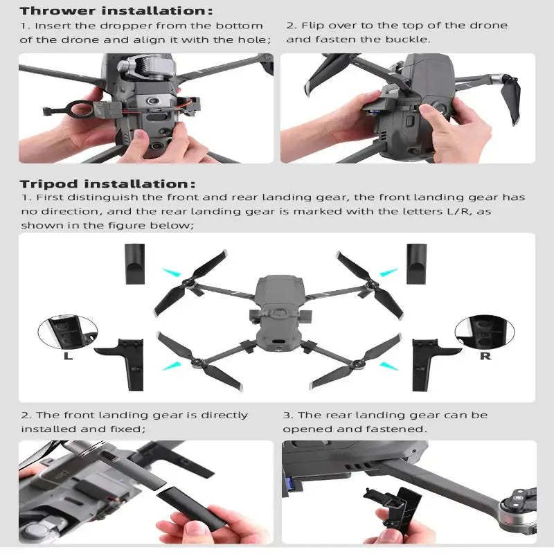 DJI Mavic 2 Drone Dropper - Airdrop System / DJI Mavic 2 Pro/Zoom - HBC