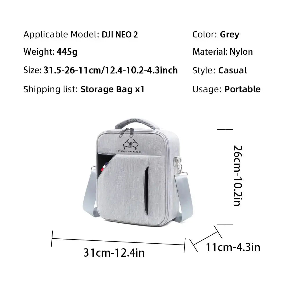DJI NEO 2 Storage Bag for Drone & Accessories - Grey / Carrying Case / DJI NEO 2 - HBC