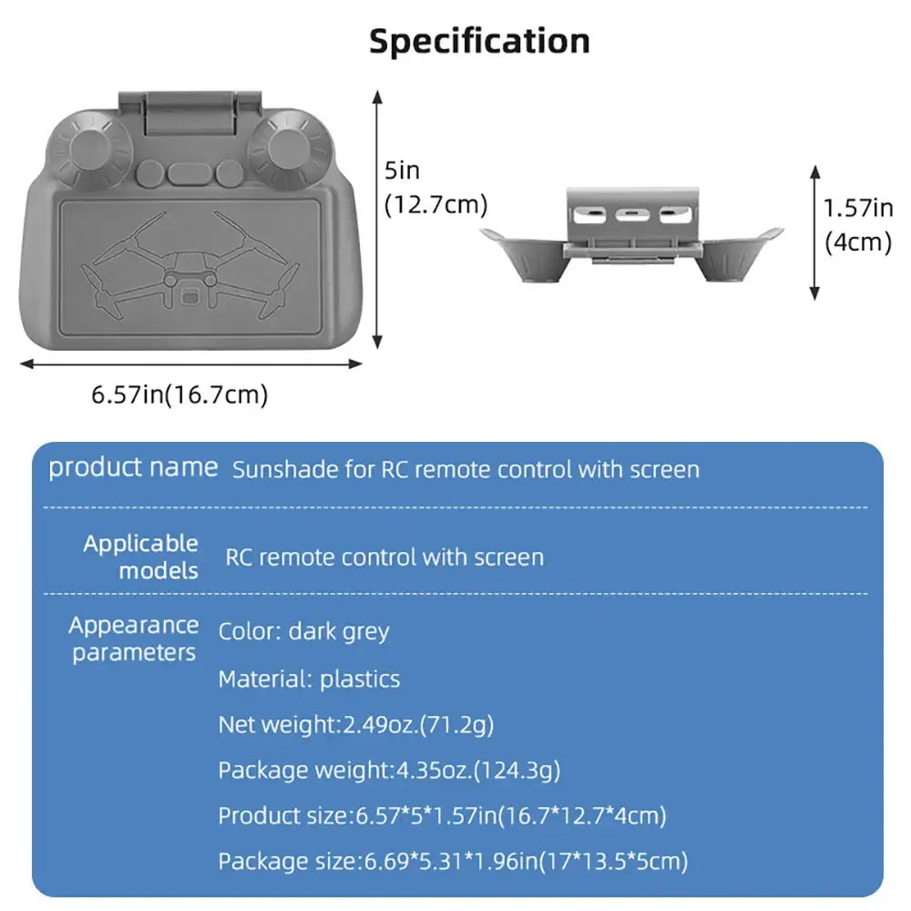 DJI RC 2 Full Screen Sunshade Protector - HBC