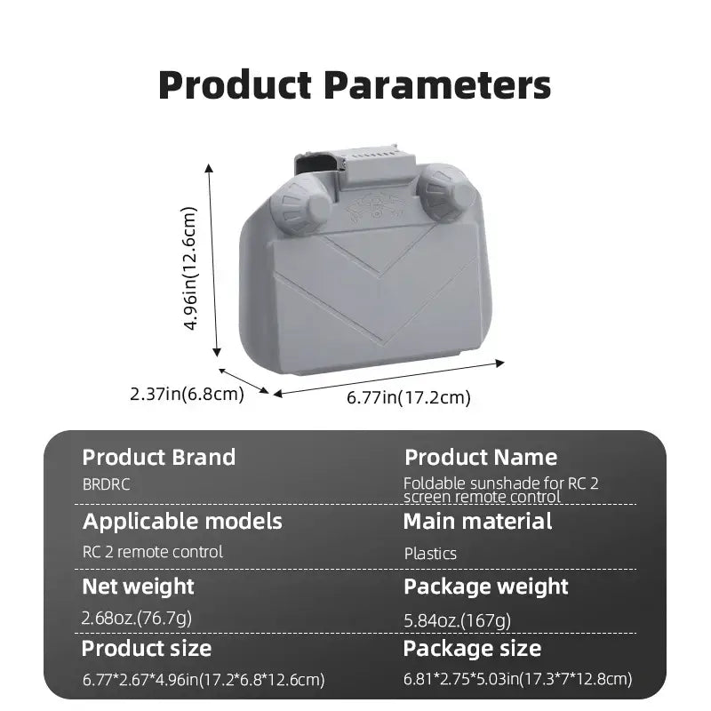 DJI RC 2 Full Screen Sunshade Protector - HBC