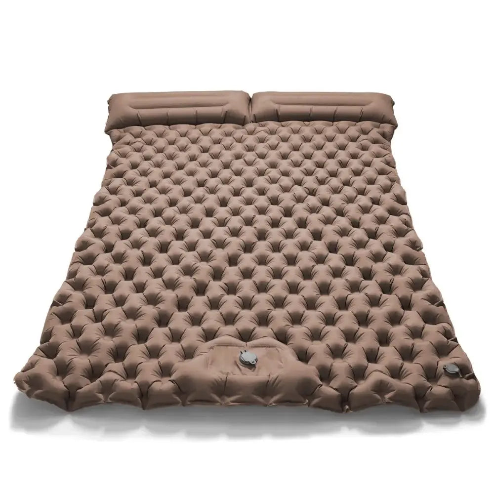 Double Inflatable Camping Mattress (available in 7 colours) - Desert Yellow / Sleeping Pad - SS