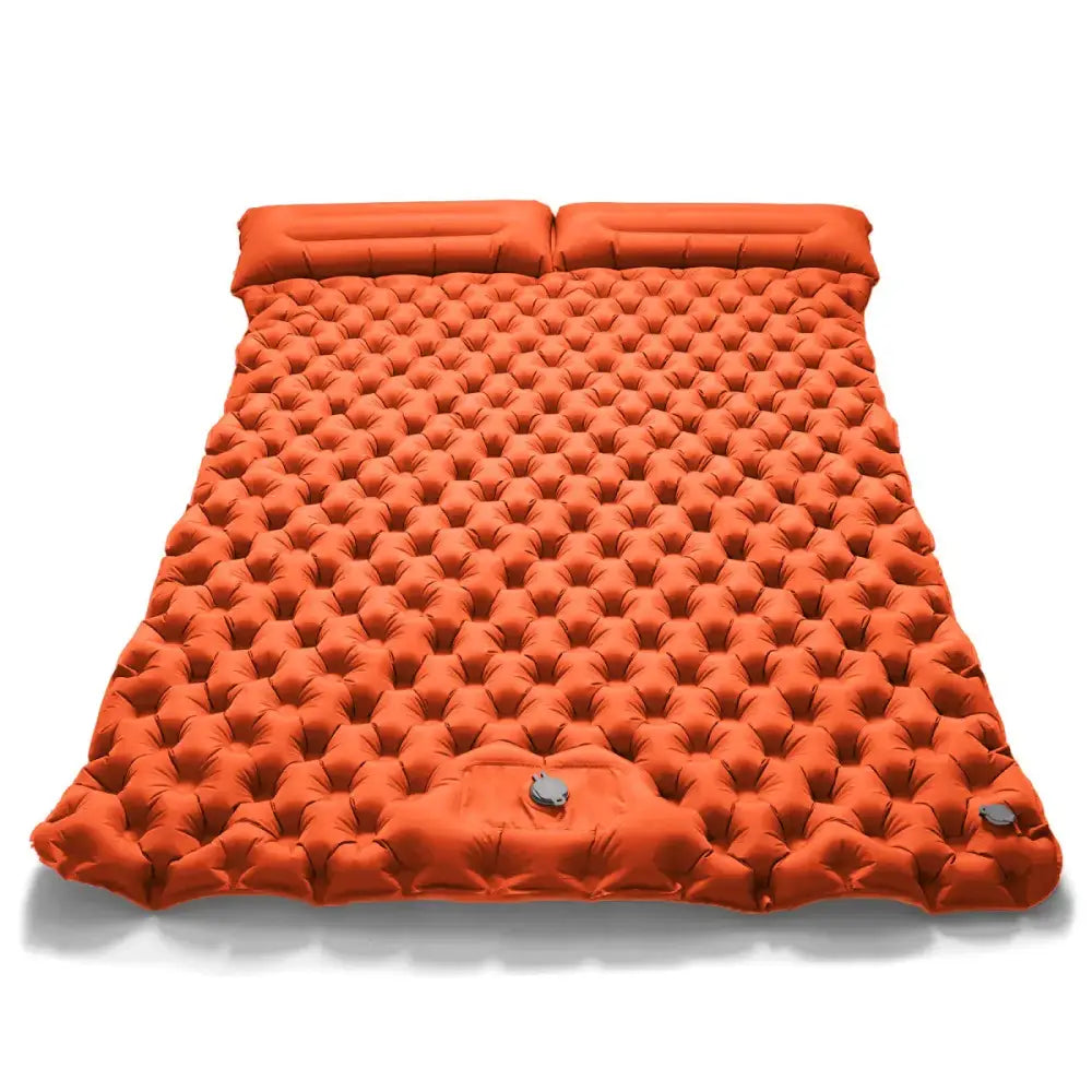 Double Inflatable Camping Mattress (available in 7 colours) - Orange / Sleeping Pad - SS