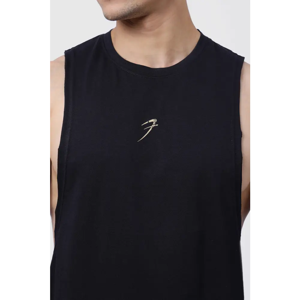 Drift Deep Arm Tank Black - Vest