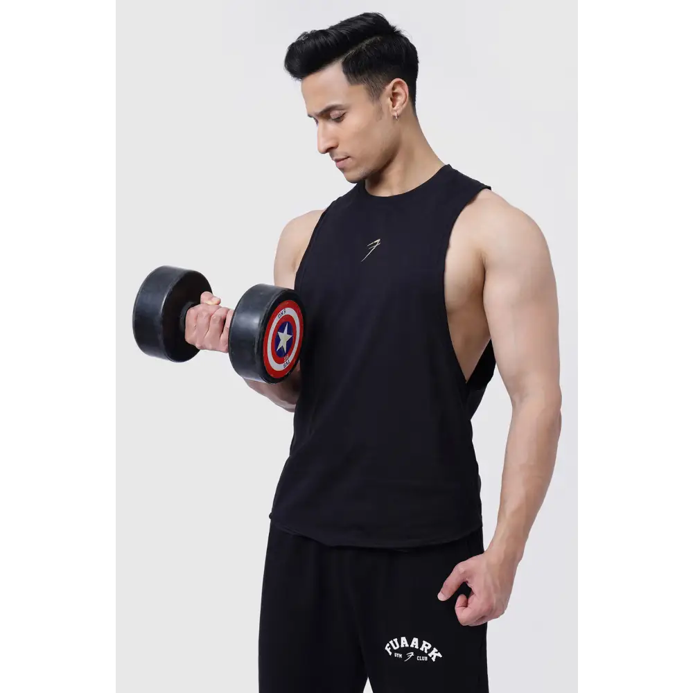 Drift Deep Arm Tank Black - Vest