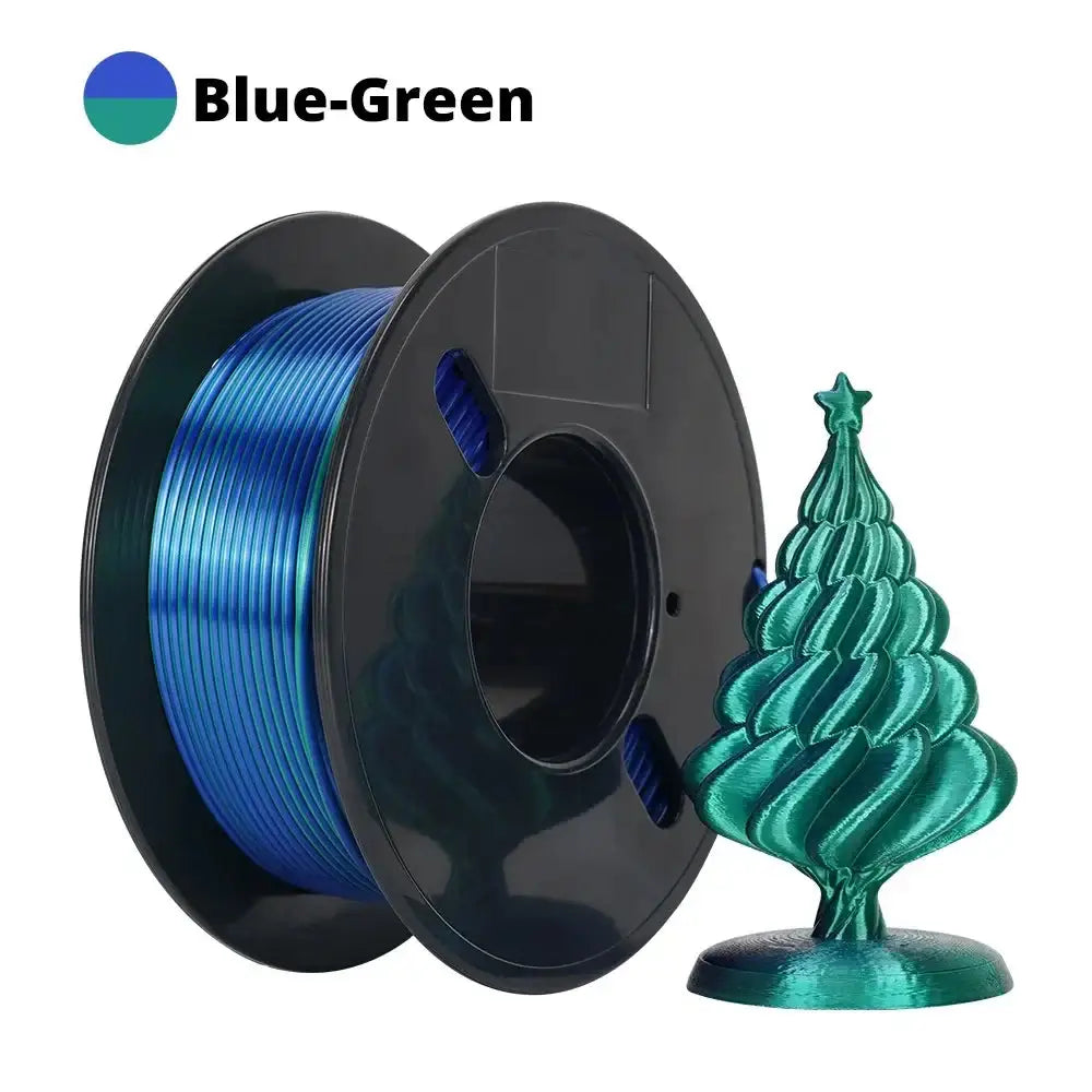 Dual-Colour PLA 3D Printer Filament 1.75mm (200g) - Blue Green / Filament - SS