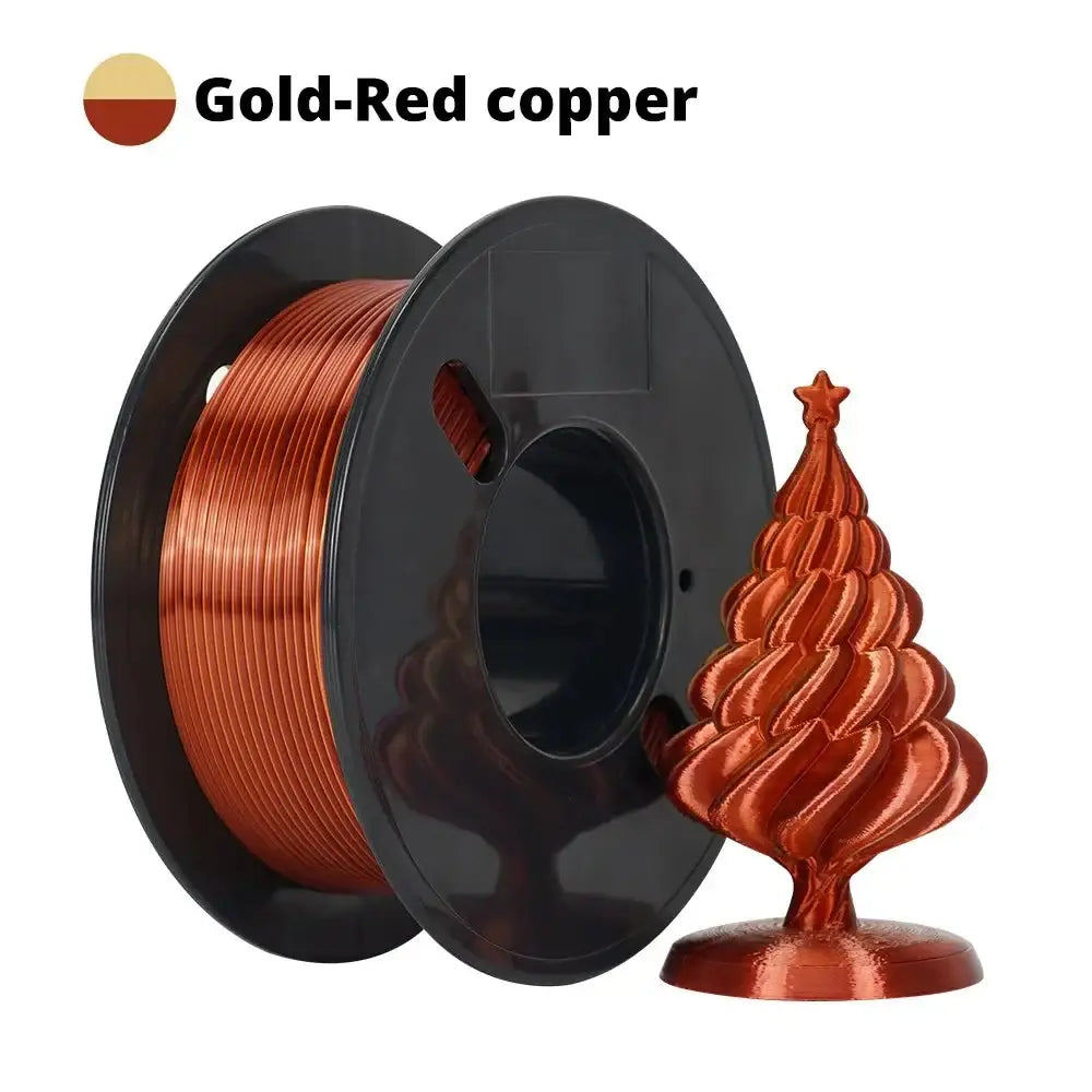Dual-Colour PLA 3D Printer Filament 1.75mm (200g) - Red Copper / Filament - SS