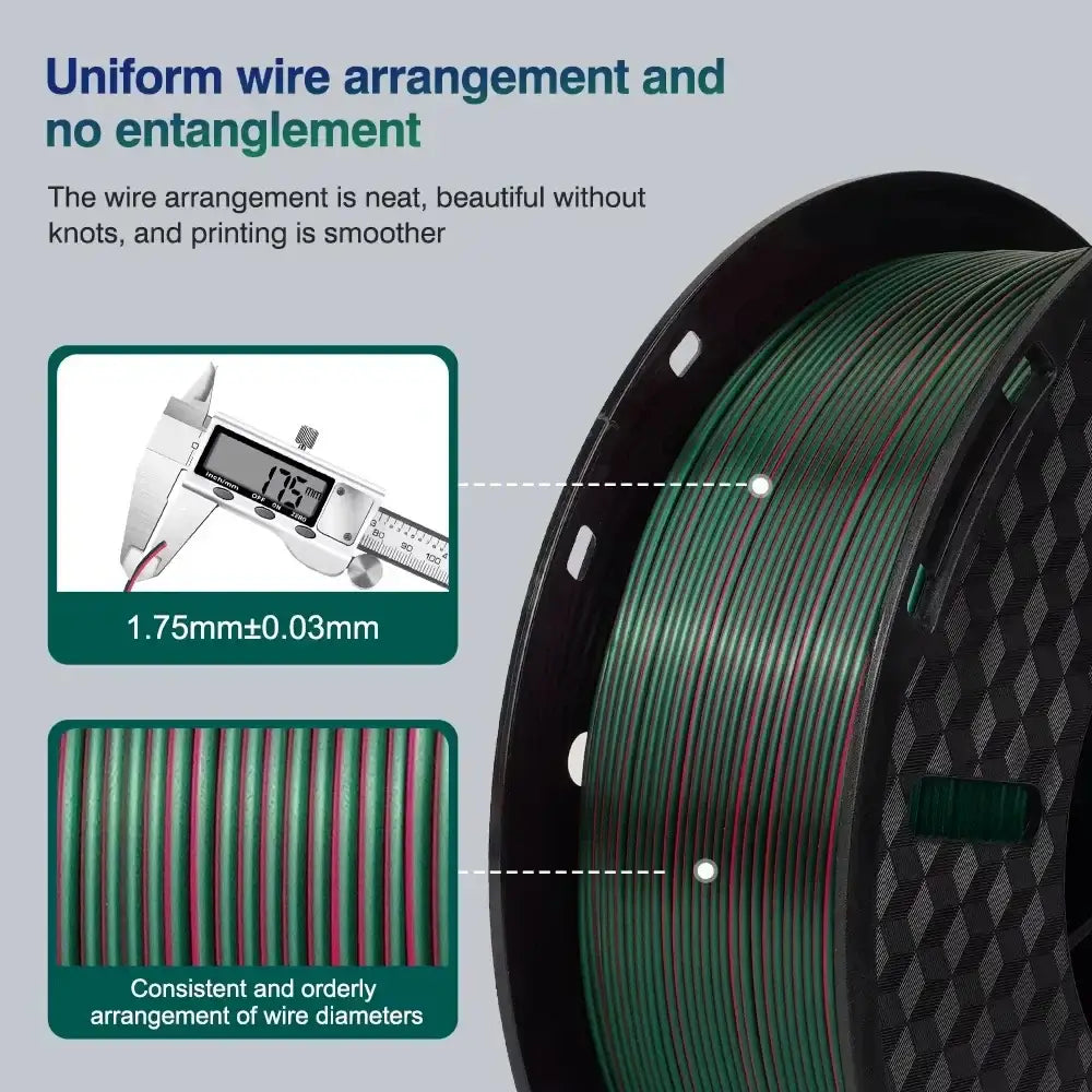 Dual-Colour PLA 3D Printer Filament 1.75mm (200g) - SS