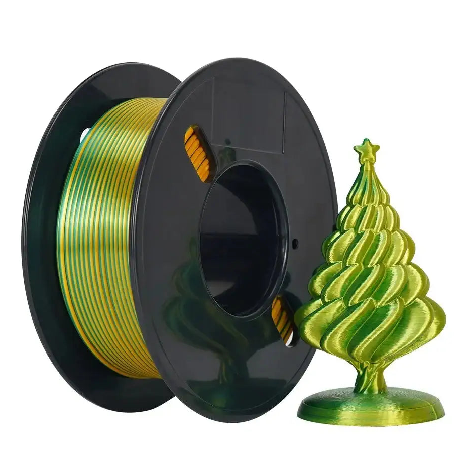 Dual-Colour PLA 3D Printer Filament 1.75mm (200g) - Yellow Green / Filament - SS