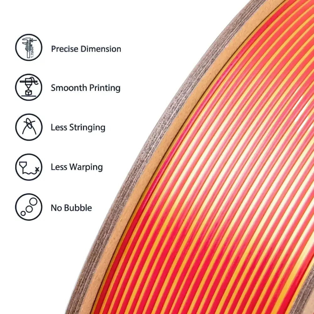 Dual/Tri-Colour Silk PLA 3D Printer Filament 1.75mm (250g) - SS