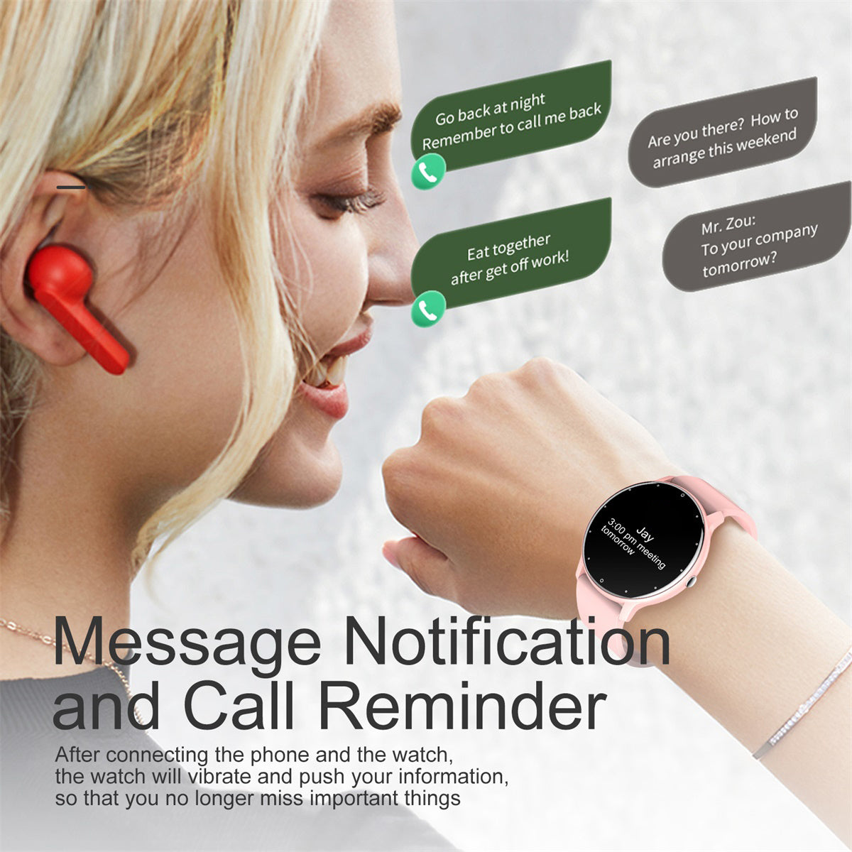 LIGE Women's Smartwatch – With Call Function, Multi-Sport Modes