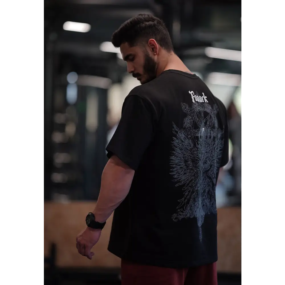 Eagle Oversized T-shirt Black - Tshirts