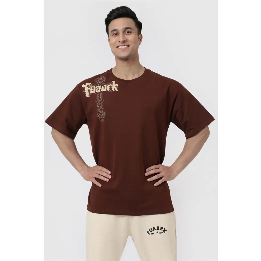 Eagle Oversized T-shirt Coffee - Tshirts