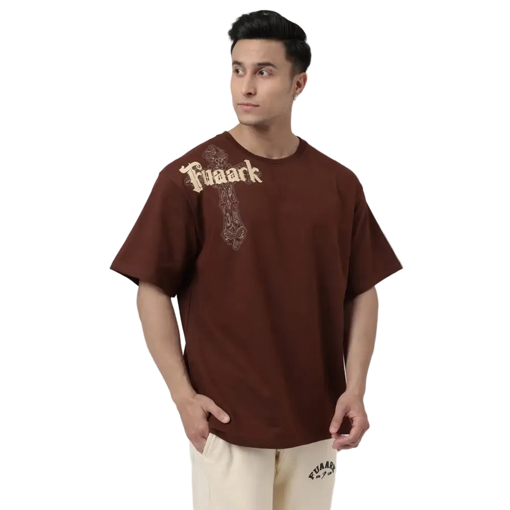 Eagle Oversized T-shirt Coffee - Tshirts