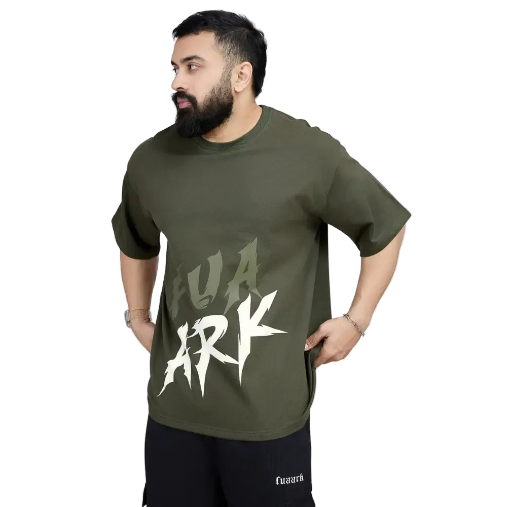 Edge Oversized T-shirt Olive - Tshirts