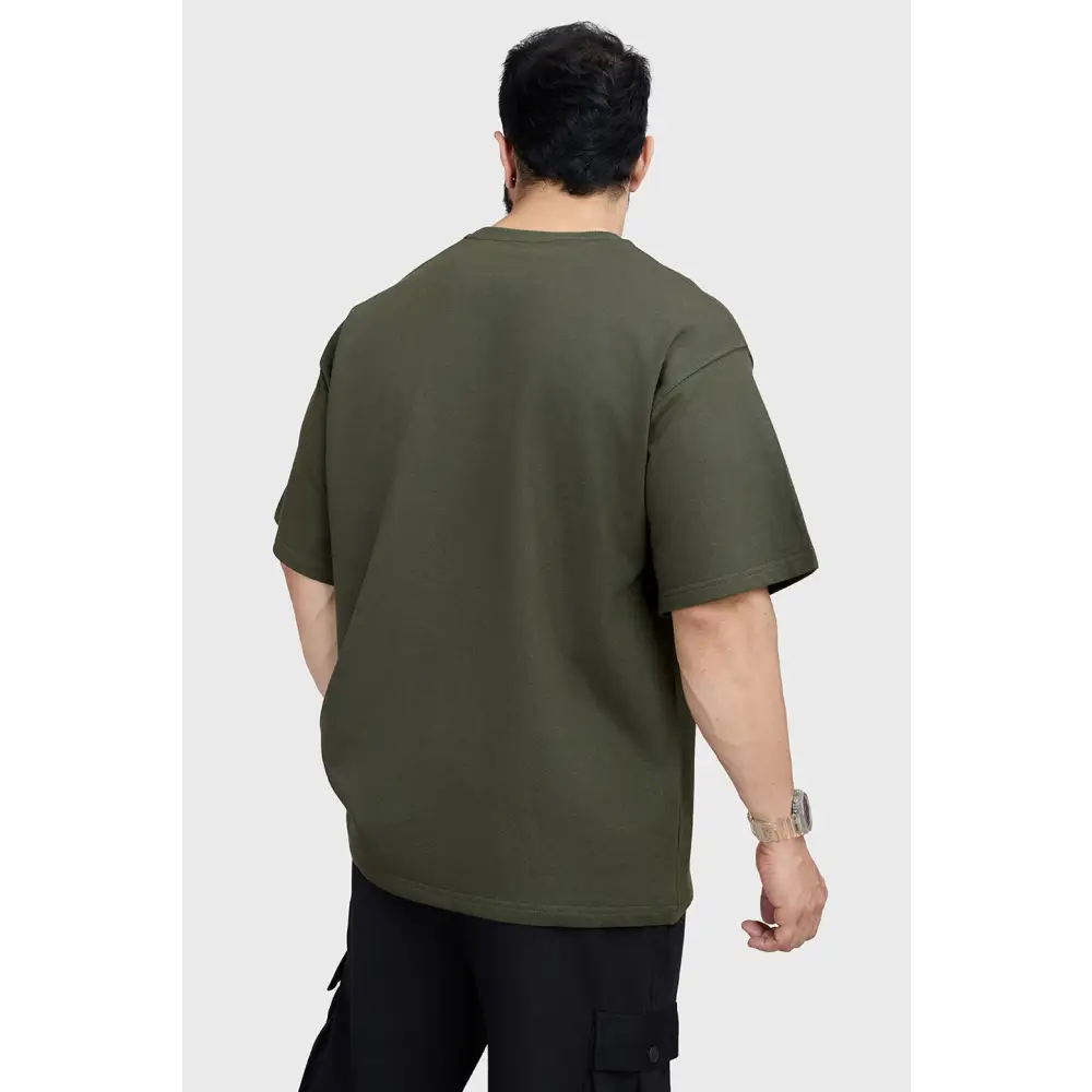 Edge Oversized T-shirt Olive - Tshirts