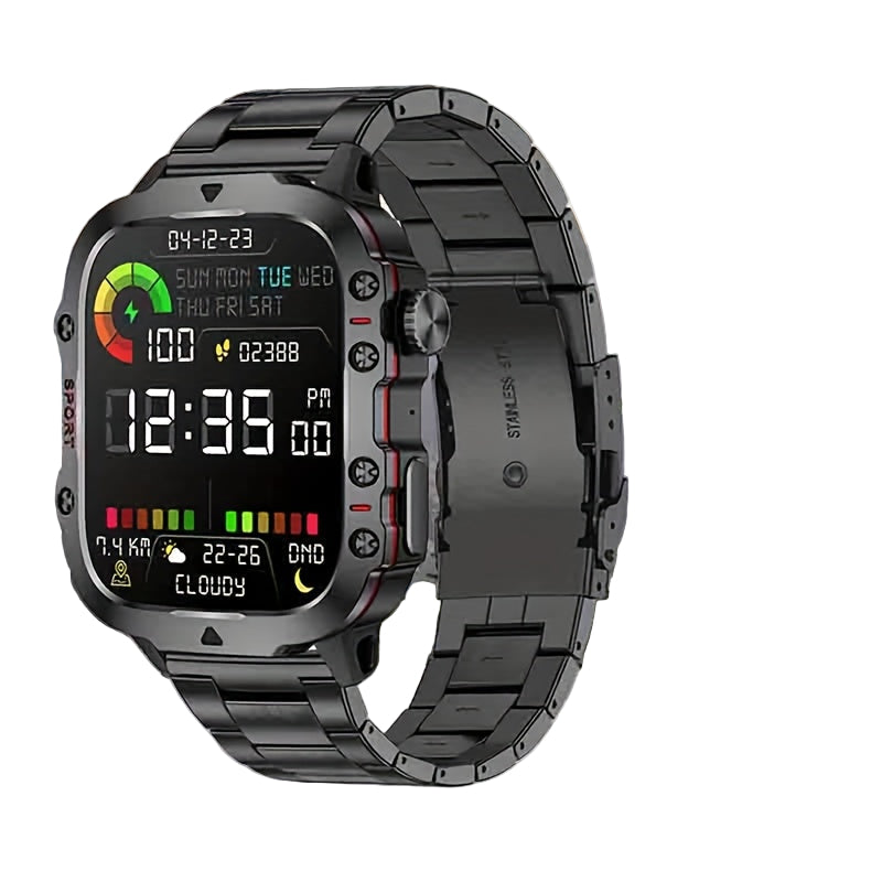 LIGE Men's Smartwatch – Voice Assistant, Breathing Exercises, Raise-to-Wake Screen (4 colours available)