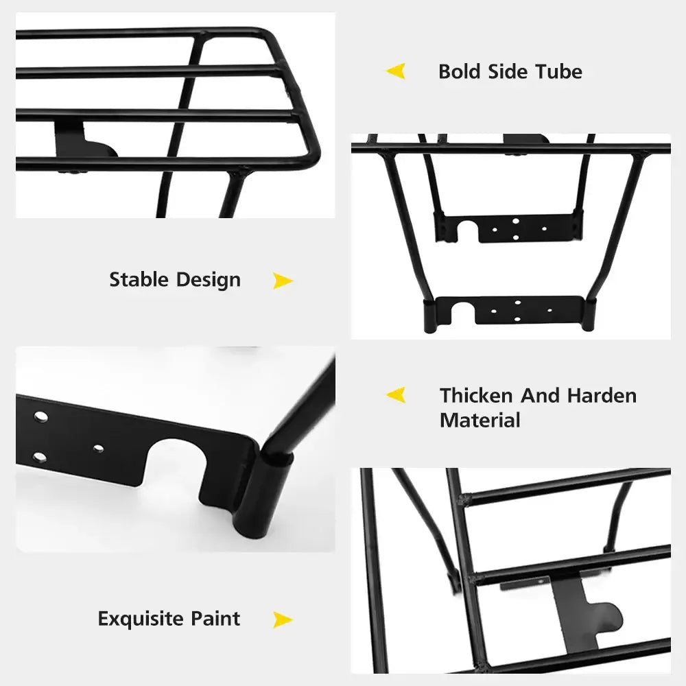 Electric Scooter Rear Luggage Rack - Black - HBC
