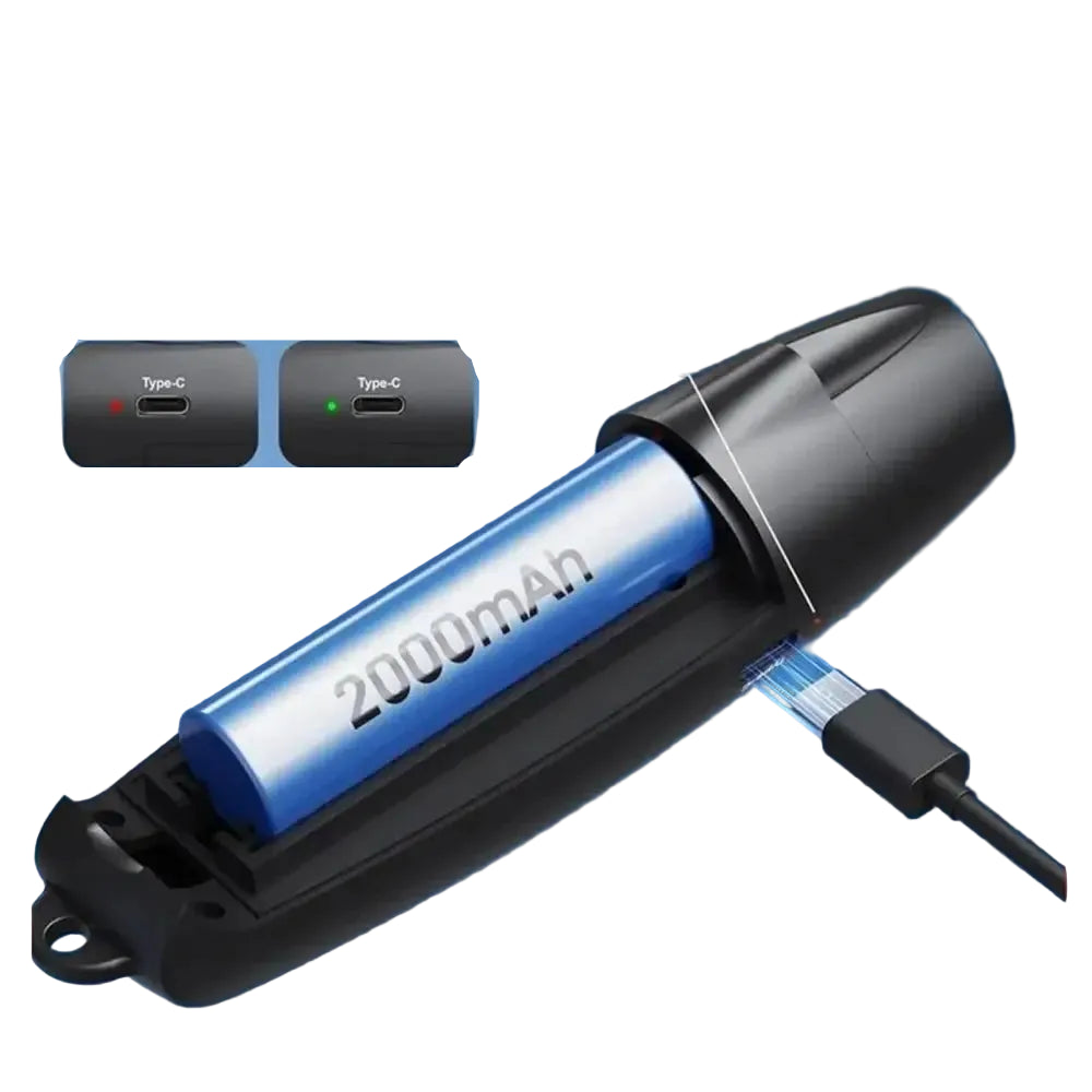 Electronic Whistle USB Rechargeable Loud Air Horn 120-150dB with LED Safety Light with Lanyard for Hiking Camping Scare