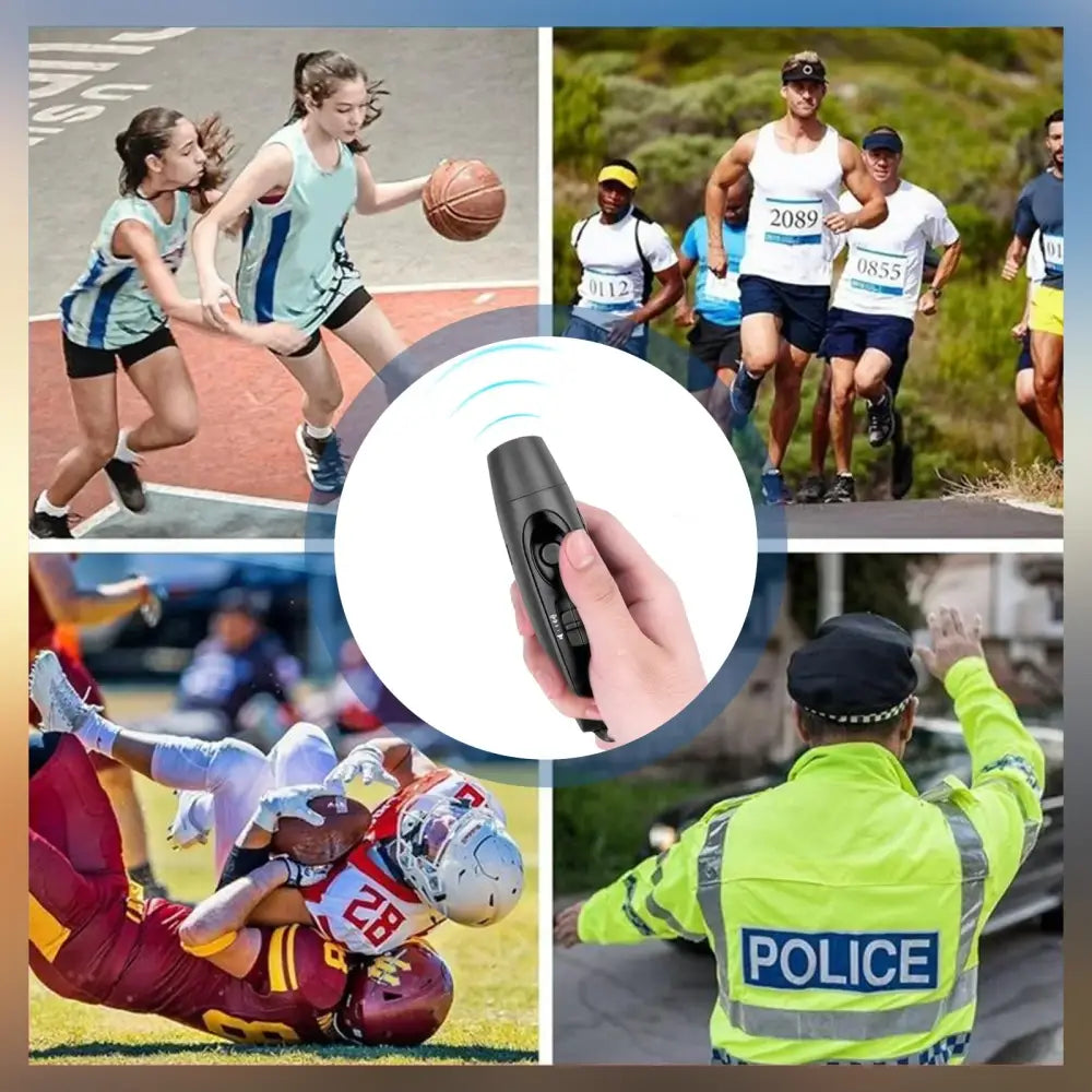 Electronic Whistle USB Rechargeable Loud Air Horn 120-150dB with LED Safety Light with Lanyard for Hiking Camping Scare
