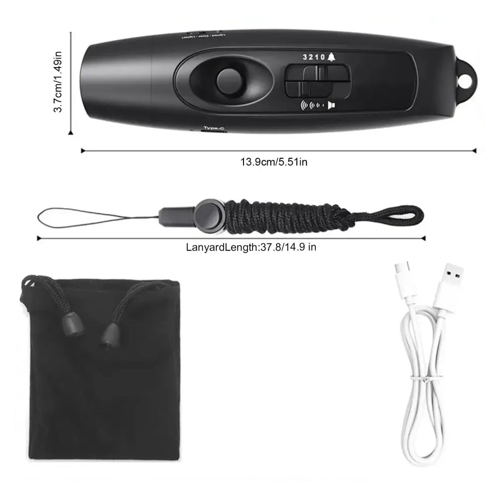 Electronic Whistle USB Rechargeable Loud Air Horn 120-150dB with LED Safety Light with Lanyard for Hiking Camping Scare