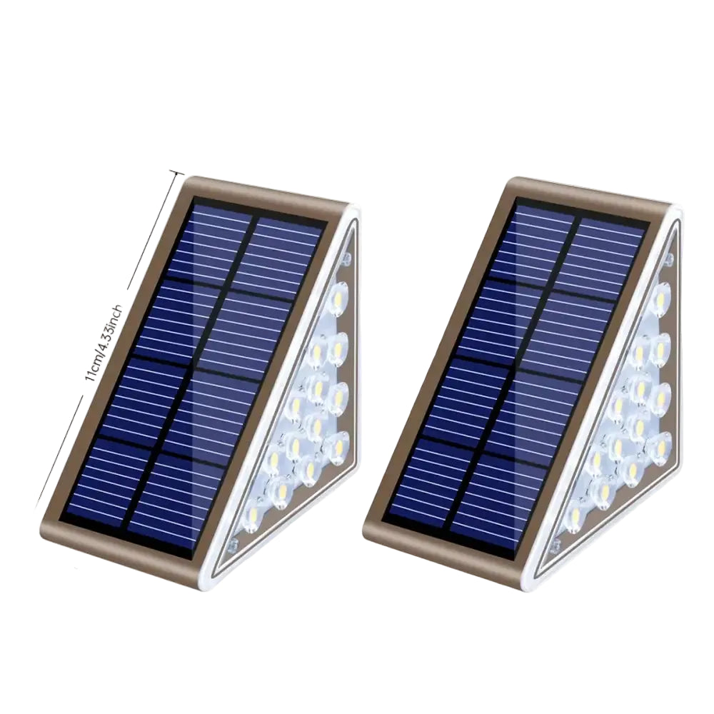 Elegant Outdoor Solar Step Lights - Waterproof IP67 Auto On/Off Illumination for Stairs Patios Yards and Sidewalks